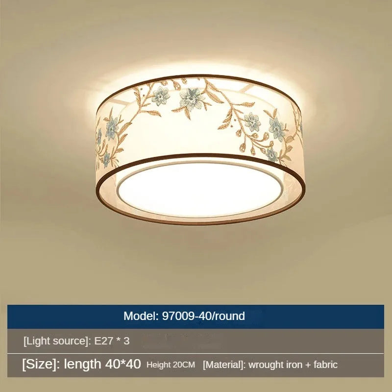 Modern Chinese style pendant light for a simple atmosphere - vue 14 sur 19