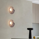 Art deco style grey amber glass LED wall light