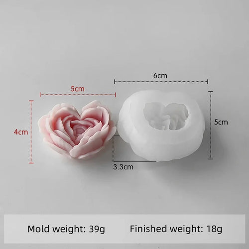 silicone love flower mold for candles and soap DIY - vue 9 sur 9