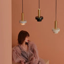 Decorative marble LED pendant light for various spaces