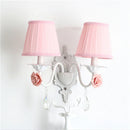Wrought iron chandelier with romantic rose floral decoration