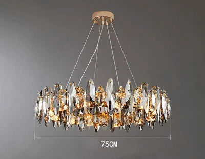 Vintage art deco crystal chandelier for indoor lighting - vue 10 sur 11