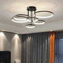 Black and gold LED ceiling light