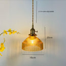Pendant light with retro glass shade Casbelle