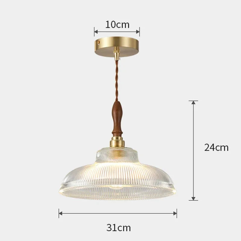 Modern glass pendant light for kitchen and dining room - vue 4 sur 10