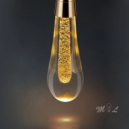 Elegant glass water droplet design pendant light - vue 2 sur 12
