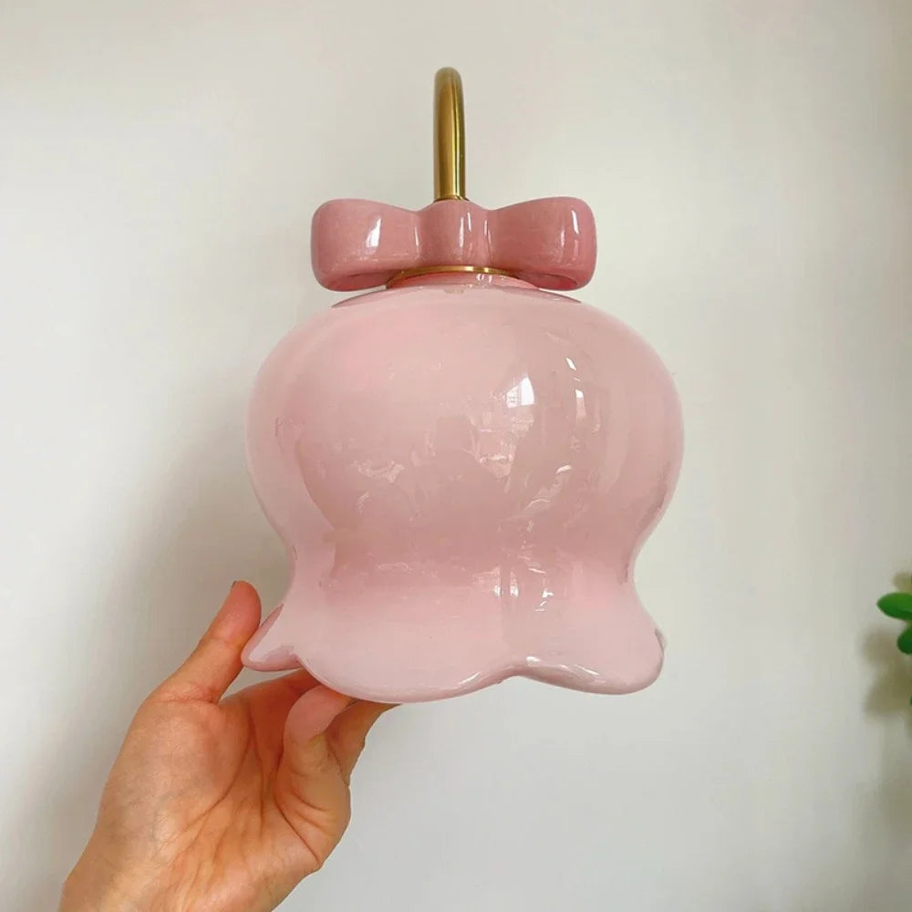 Simple led wall light with bow for creative wall decoration