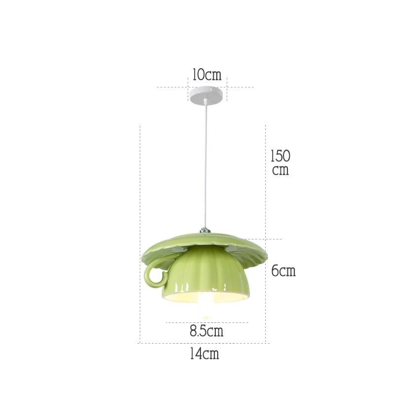 modern ceramic pendant lamp led - vue 18 sur 28