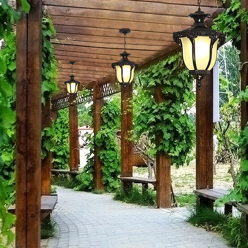 Waterproof chandelier for balcony and decorative outdoor lighting - vue 7 sur 10