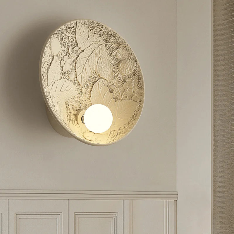 Premium retro round glass wall light