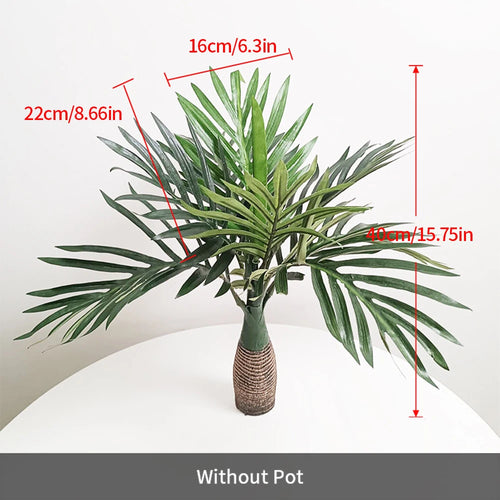 Artificial tropical palm tree in pot for indoor and outdoor decoration - vue 8 sur 9