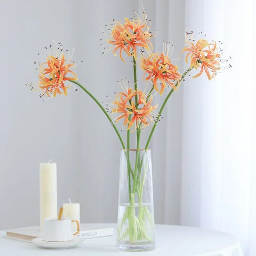Silk spider lily artificial flower decoration - vue 5 sur 13