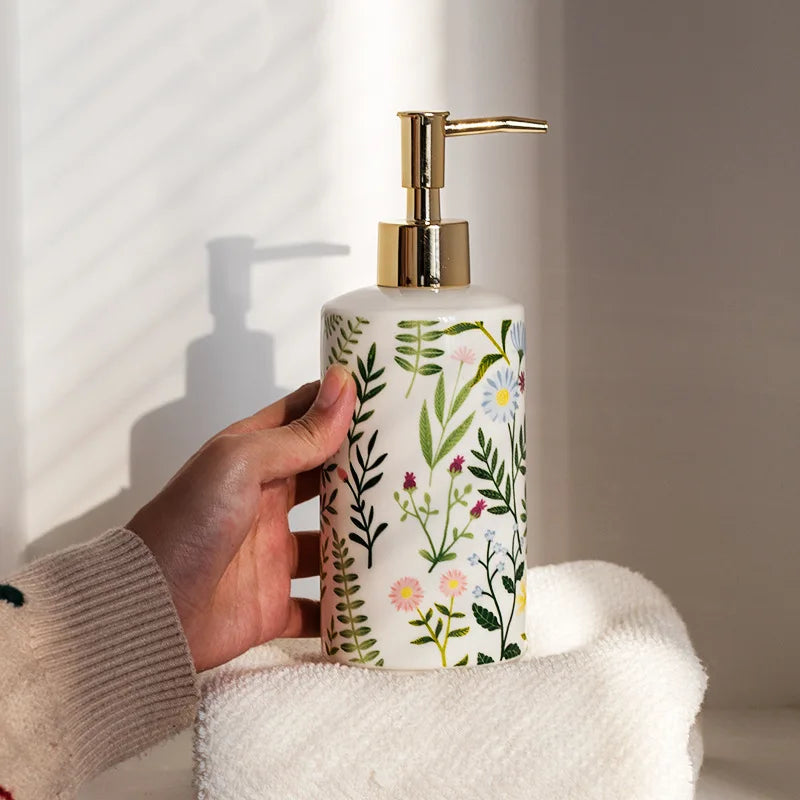 ceramic bottle for portable shampoo and disinfectant
