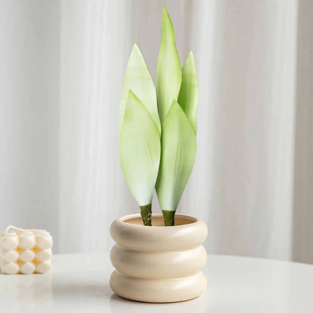 Decorative artificial succulent plants for indoor and outdoor use
