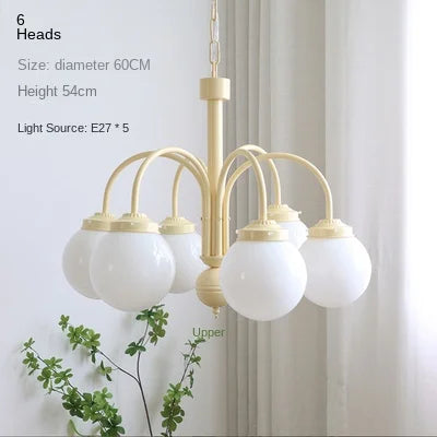 Retro glass chandelier for nordic interior decoration - vue 9 sur 9