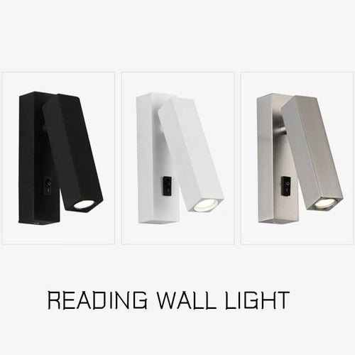 Rotating LED wall light with switch and USB port - vue 4 sur 19