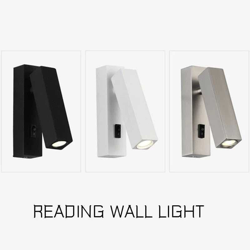 Rotating LED wall light with switch and USB port - vue 4 sur 19