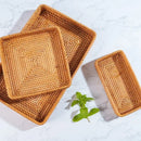 woven rattan basket for storage and craft decoration