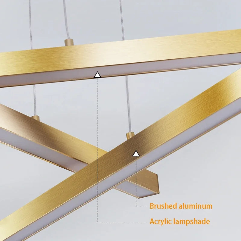 Elegant copper LED pendant light for stylish interior decoration - vue 5 sur 14