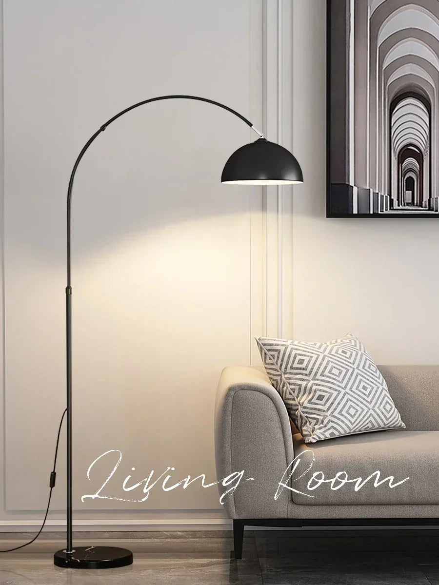 Modern nordic marble floor lamp with luxury decor - vue 4 sur 8