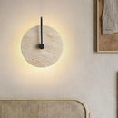 Japanese yellow travertine LED wall light for hotel and home decor