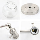 Phansthy vintage industrial wall light with round glass shade