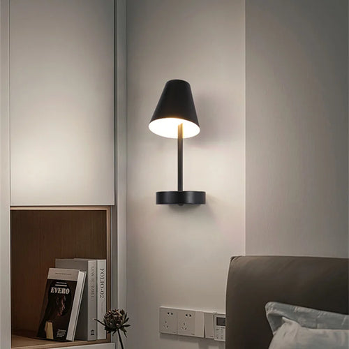 Rotating wall light with shelf and spotlight switch for decoration - vue 6 sur 14