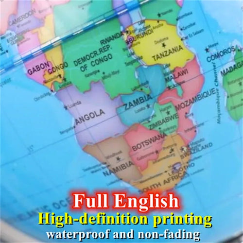 globe rotatif lumineux en anglais pour bureau et enseignement - vue 5 sur 7