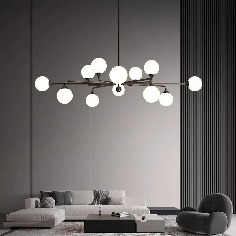 Modern glass pendant chandelier for home decor