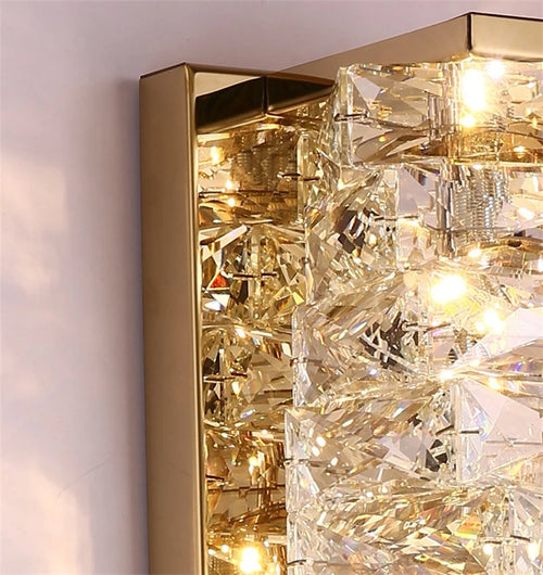 Modern crystal wall light with LED for indoor use - vue 3 sur 18