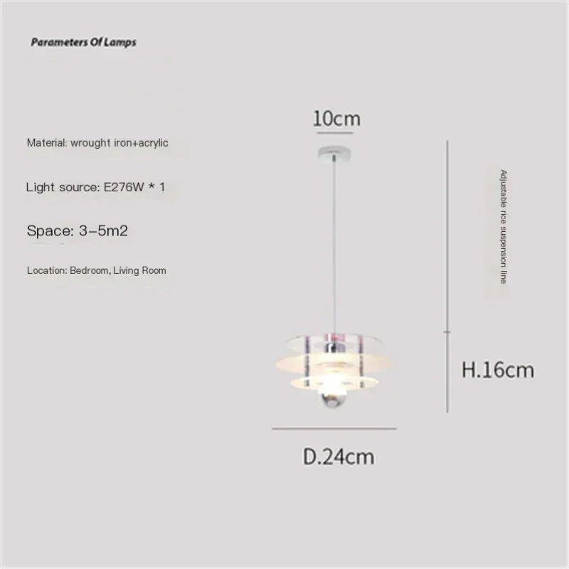 Rainbow flying saucer retro pendant light for bar or restaurant