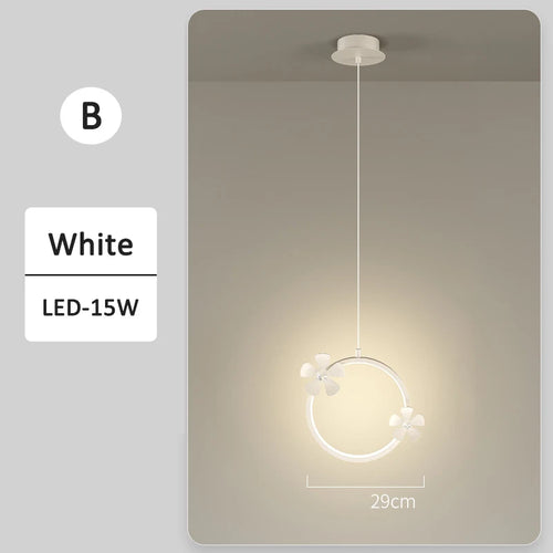 Modern petal-shaped pendant light for minimal nordic style - vue 9 sur 10