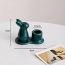 Decorative ceramic bunny candle holders for the home
