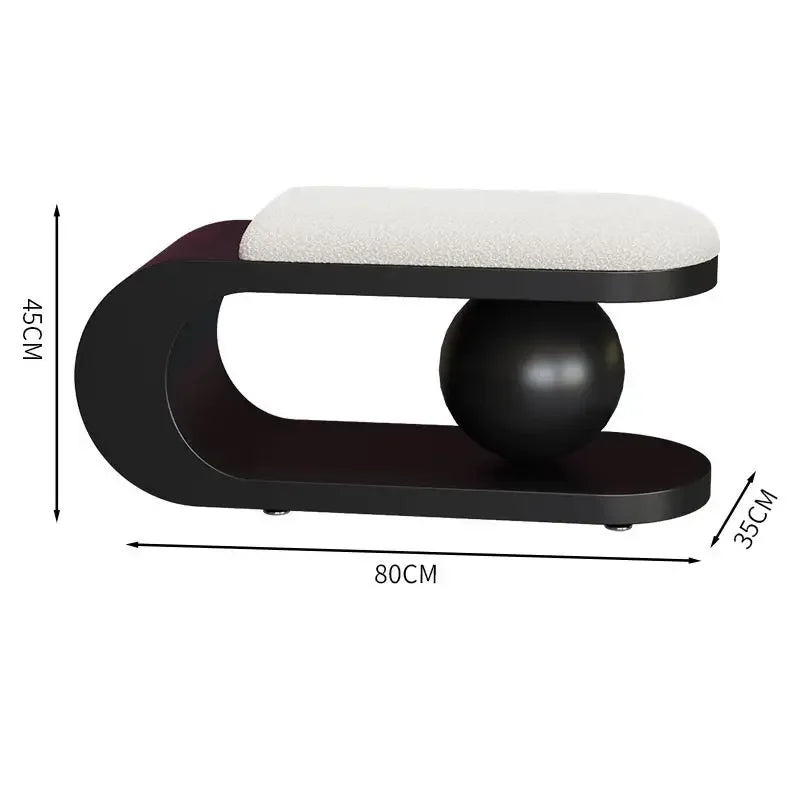 Nordic Light Luxury Home Furnishings, Shoe Changing Doors, Living Room Sofa, Bar shoe Stool,Creative Low Stool,Simple shoe Stool - vue 5 sur 7