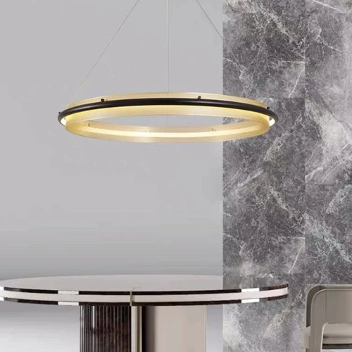 Luxury circular LED chandelier modern decorative design - vue 5 sur 14