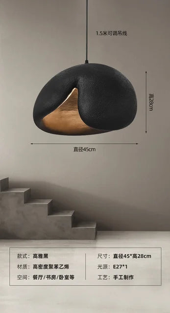 Minimalist nordic wabi sabi pendant light for interior decor - vue 9 sur 10