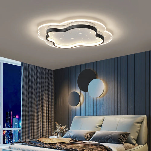 Modern romantic star recessed LED ceiling light for children - vue 2 sur 12