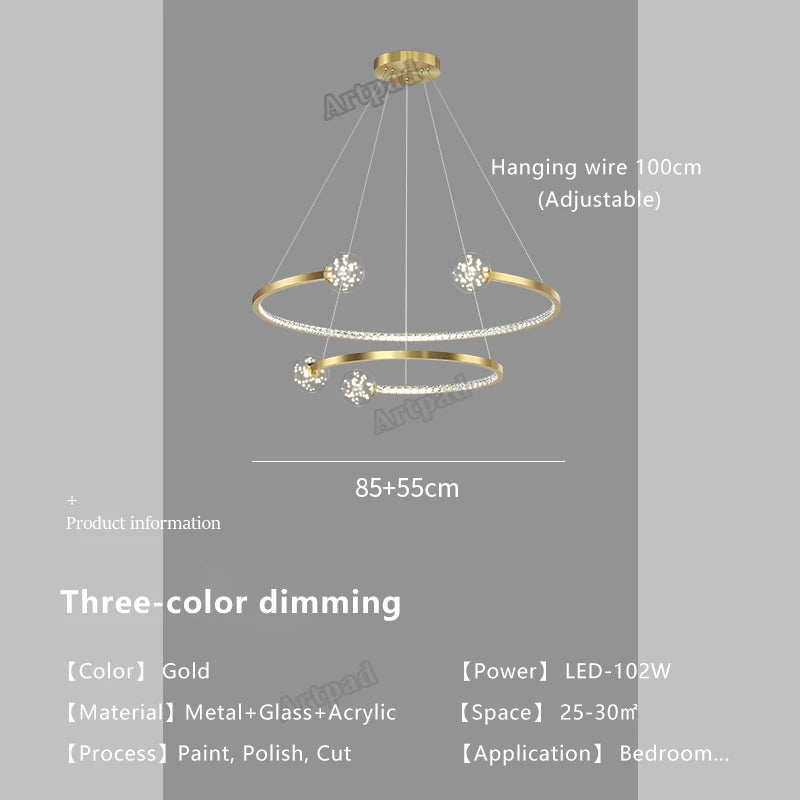 Luxury glass pendant light for elegant interiors - vue 8 sur 12