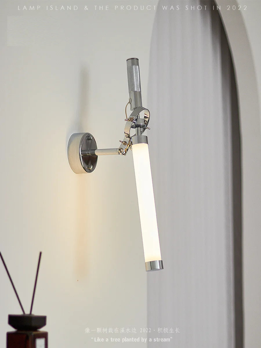 Nordic style industrial metal wall light with LED lampshade - vue 2 sur 7