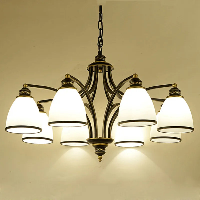 Retro chandelier for a warm country atmosphere