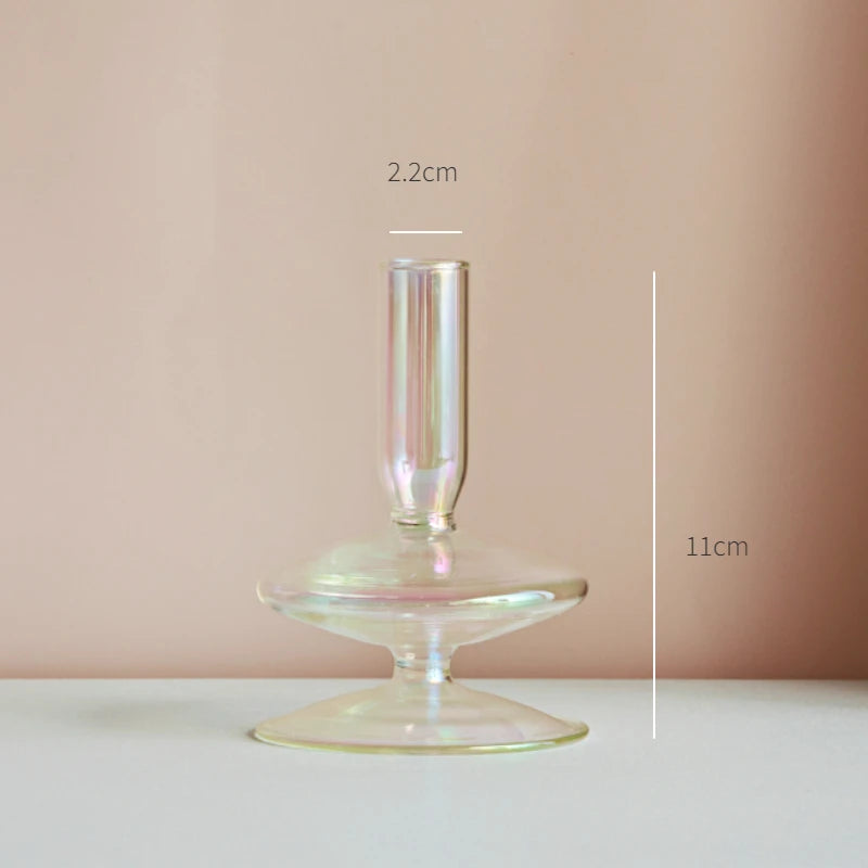 Nordic glass candle holder for weddings and flowers - vue 10 sur 22