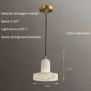 Modern natural marble pendant light for interior decoration