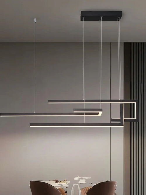 Modern minimalist Nordic LED chandelier for restaurant bar - vue 5 sur 9