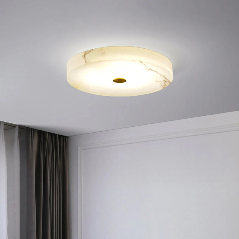 Luxury nordic marble circular ceiling light - vue 4 sur 8