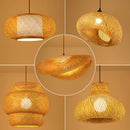 Handmade Chinese style bamboo chandelier with vintage pastoral weaving