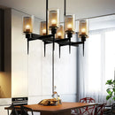 Nordic retro industrial LED chandelier for restaurant and bar decor