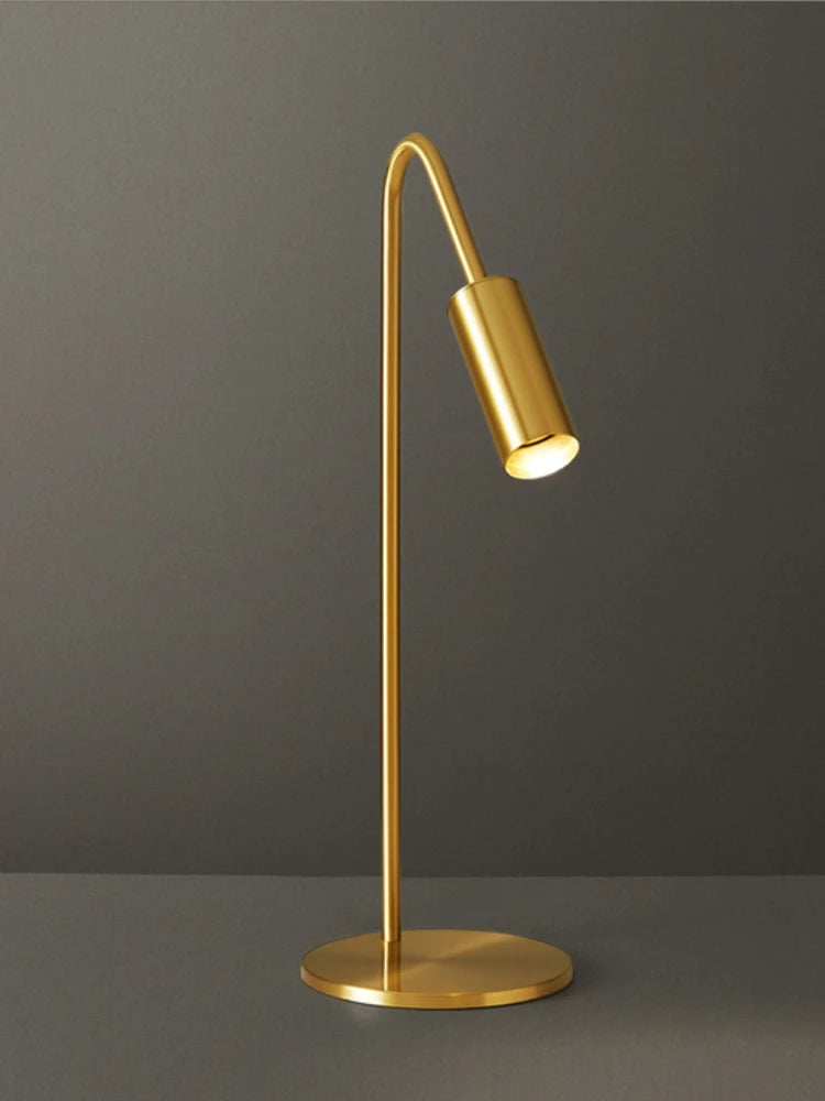 Minimalist copper desk lamp for reading and decoration