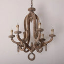 Vintage solid wood chandelier in American style for various spaces
