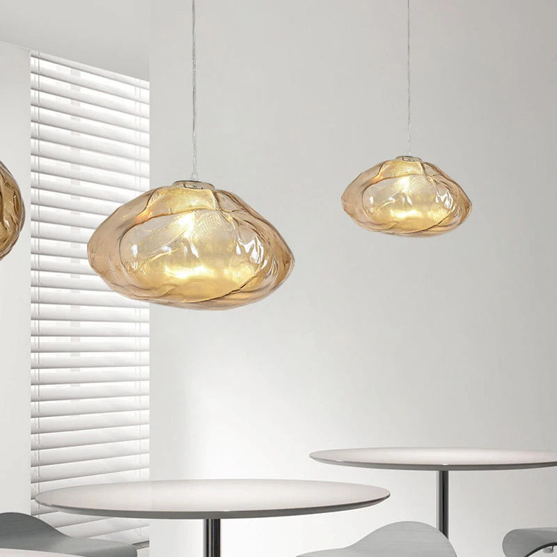 Modern pendant light for duplex stairs and restaurant - vue 3 sur 9