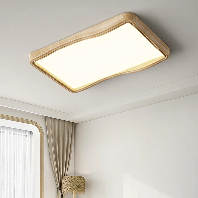 Full spectrum ceiling light with eye protection and smart wood grain